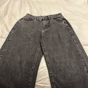 shein dazy high rise jeans 
never worn
dark grey wash